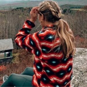 Patagonia Red Aztec Synchilla Pullover